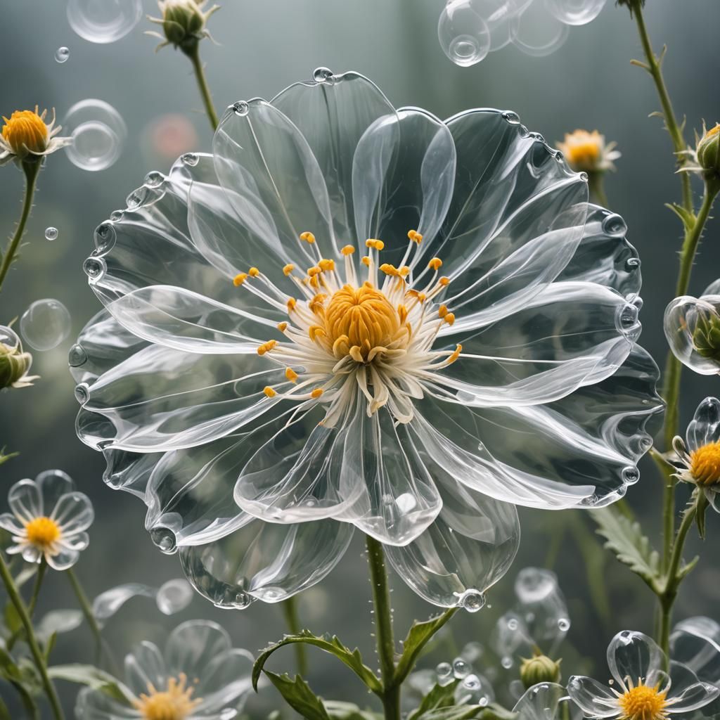 Ethereal Steam Flower: A Delicate Creation