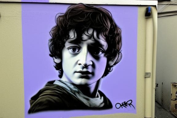 frodo graffiti portrait