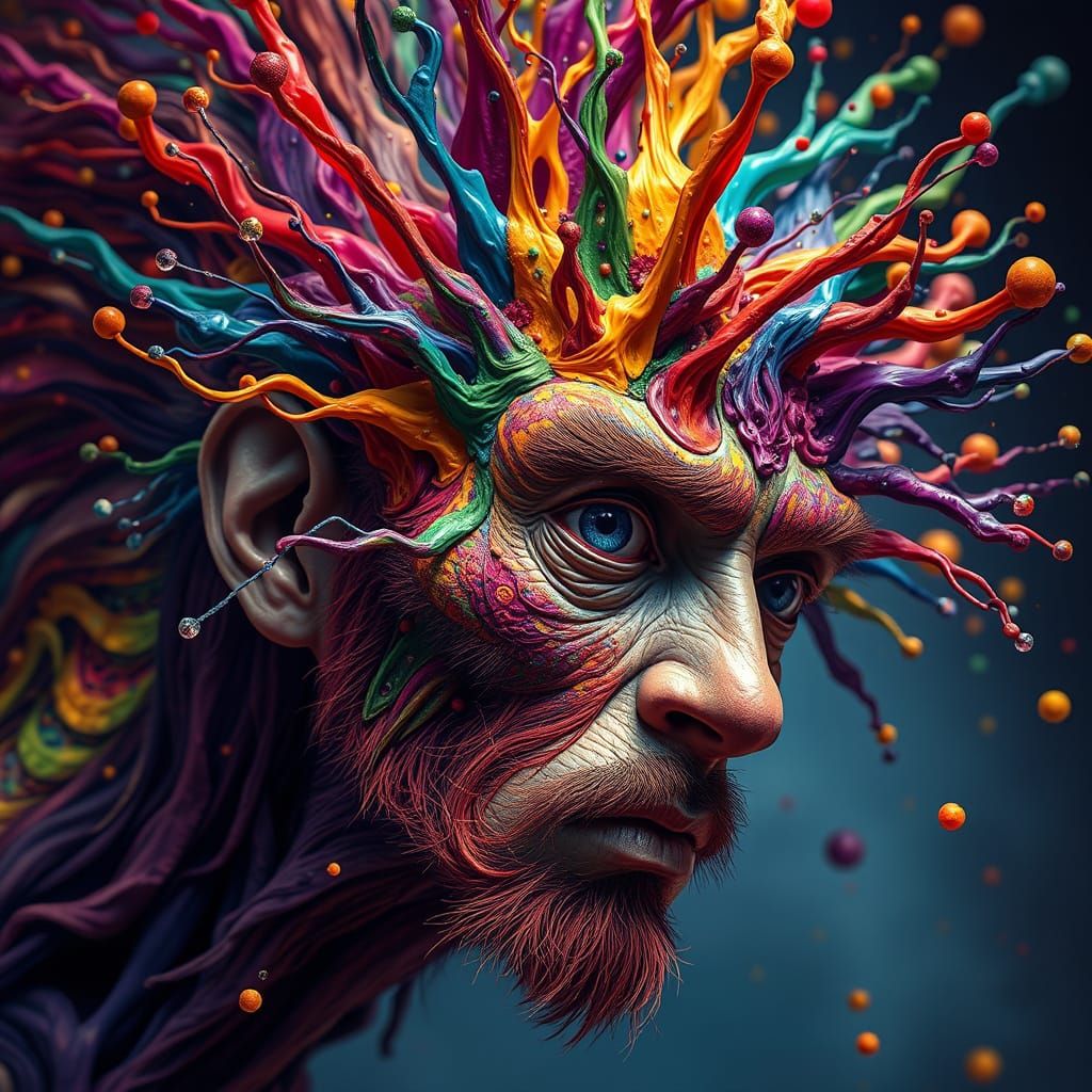 Vibrant Whimsy: A Hyperrealistic Splash of Color