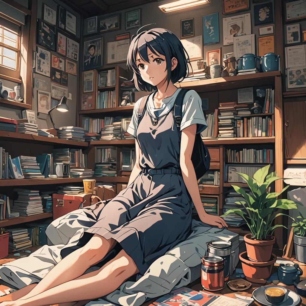 Anime Style Wallpaper: Lazy Sunday Masterpiece