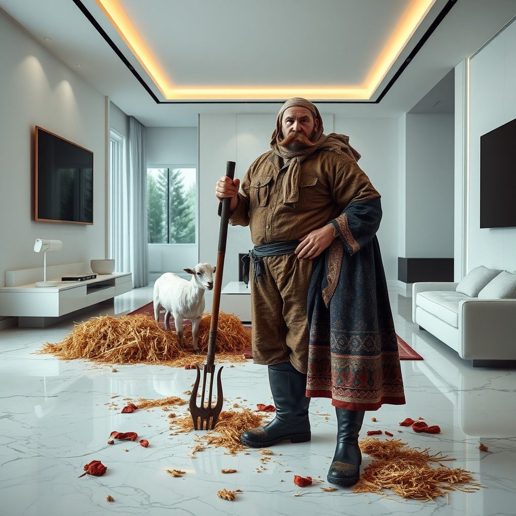 Rustic Chaos in a Modern Villa