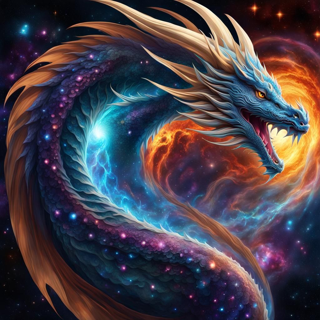 Cosmic Dragon Nebula: A Matte Painting
