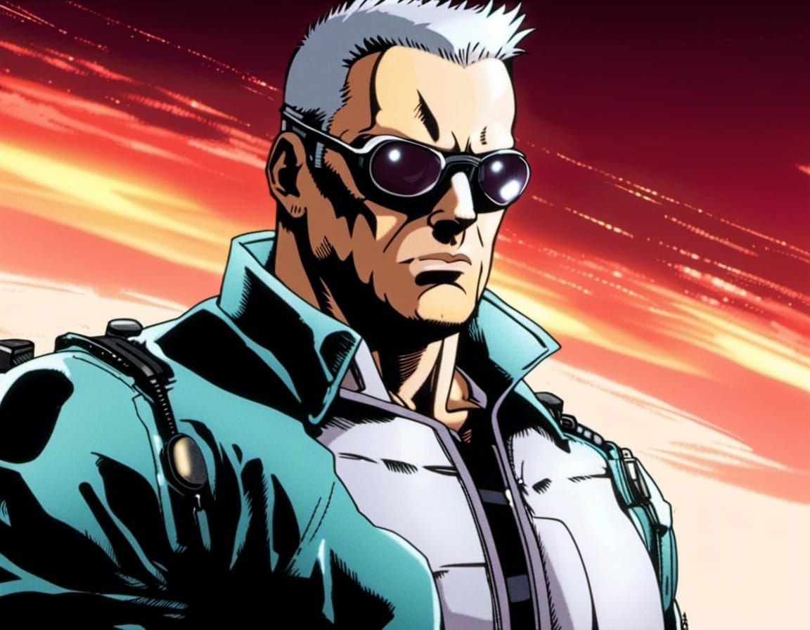Batou from Ghost in the Shell with Cybernetic Eyes