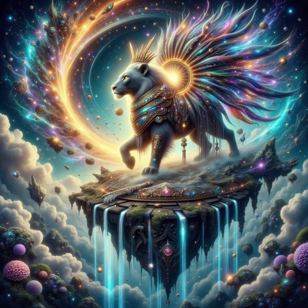 Celestial Lion Warrior on Floating Island