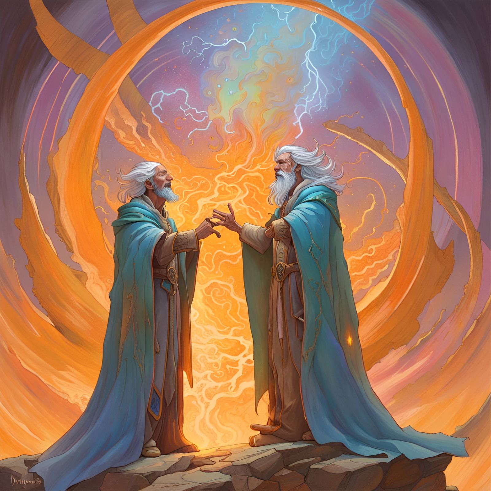 Roaring Archmages in Energized Aura