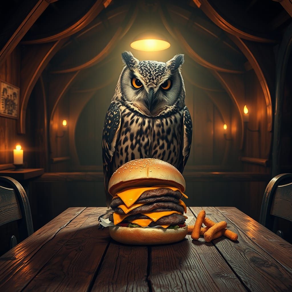 Owl's Late Night Cheeseburger Feast