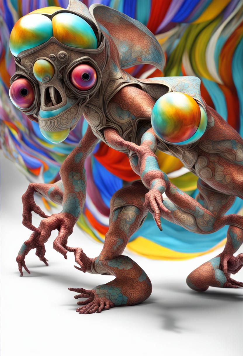 Photorealistic Aliens in Fashionable Clothing: Hyperreal Pho...