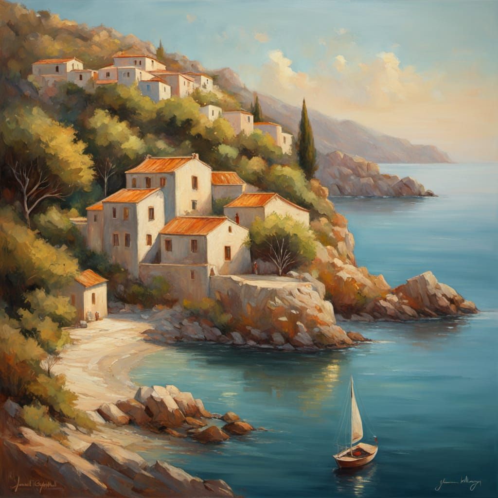 Serenity in Greek Coastal Town