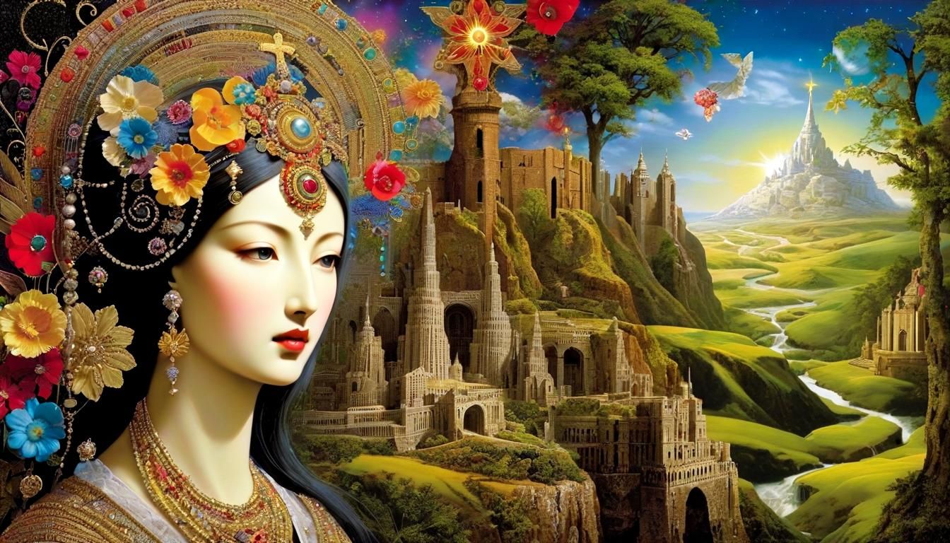 Surreal Patchwork Mixed Media Embellishment