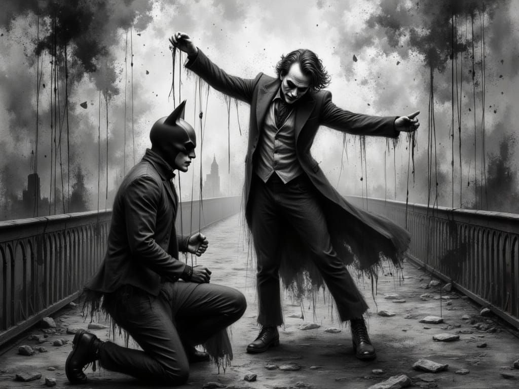 Joker Controls Batman in Dark Fantasy Gotham