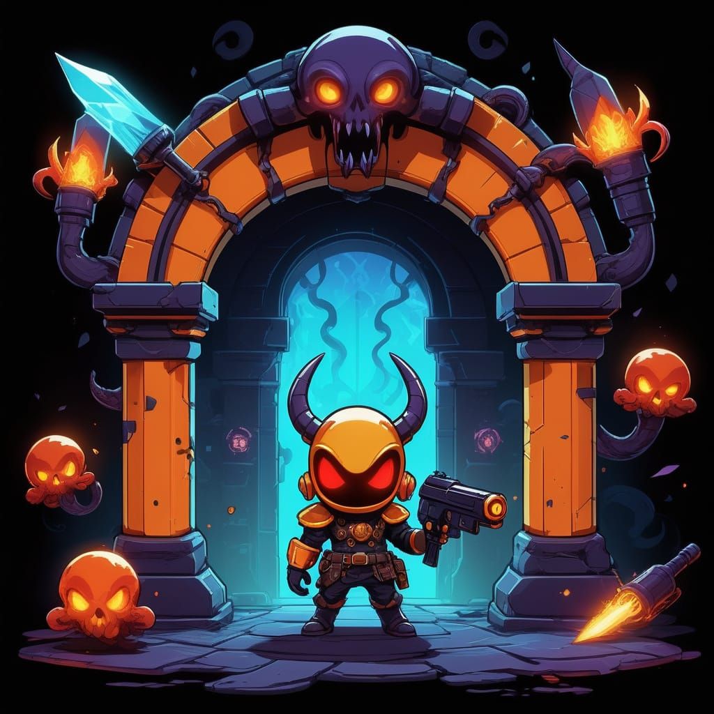 Guns, Guns, and More Guns: A Vibrant, Exaggerated Wonderland...