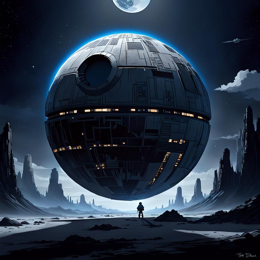 Abstract Rendering of a Fictional Moon