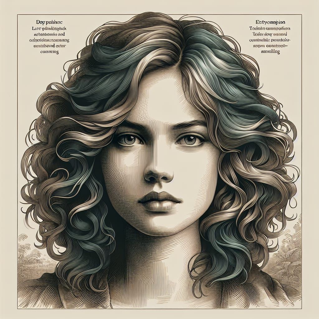 Romantic Portrait of a Woman in Deep Triadic Colors