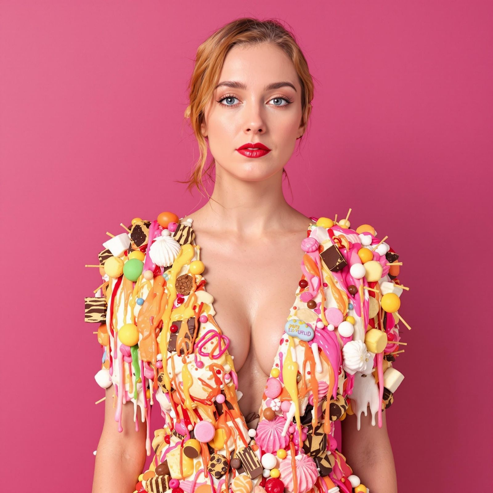 Dessert Dress: Woman in Edible Confection
