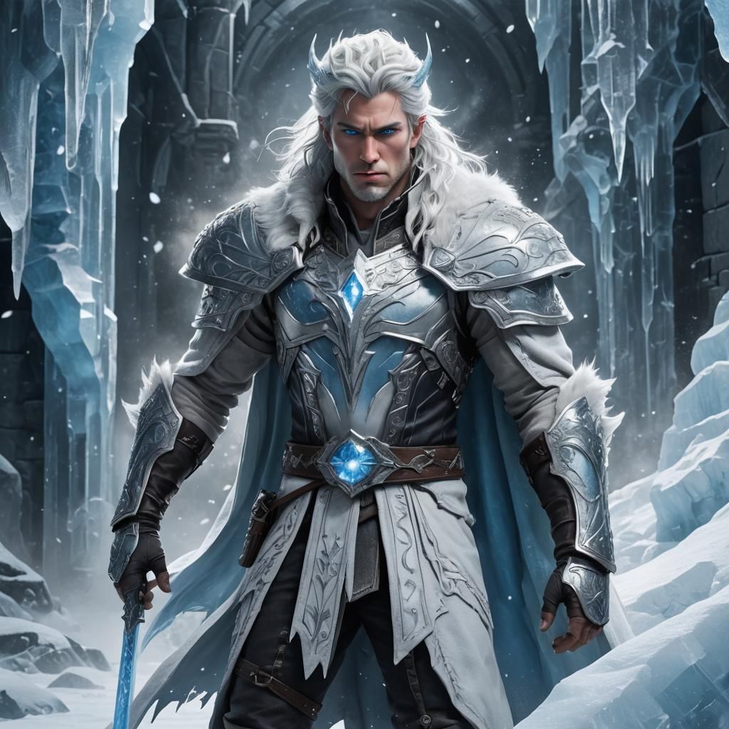 Ice Warlock in Frozen Fortress Digital Rendering