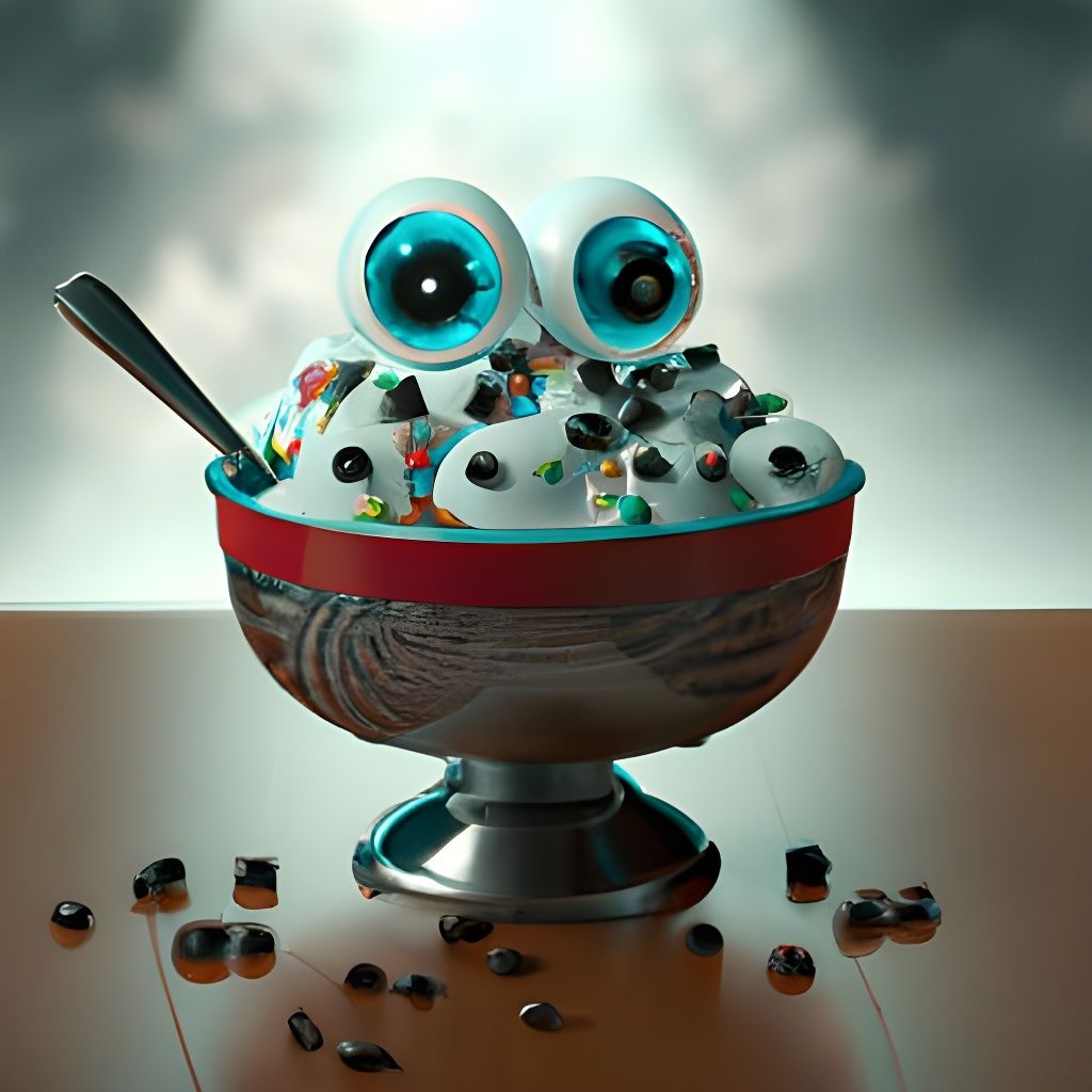Ice Cream Eyeballs: A Cinematic Digital Painting