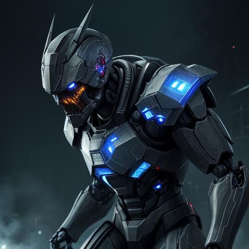 Robots Clash in Smoky Arena: Hyperrealistic Digital Art