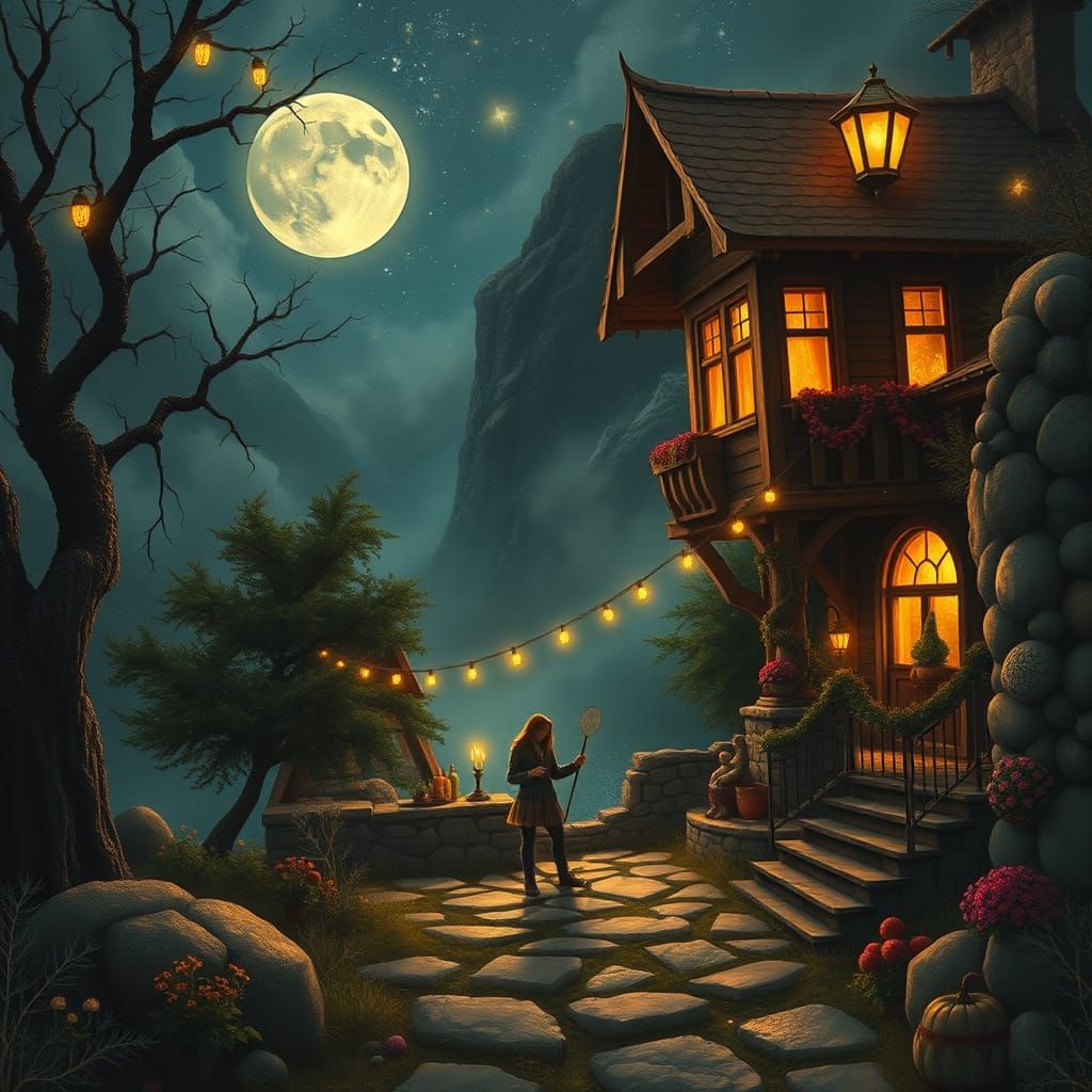 Enchanting Mushroom Village of Unique Fairy Girls in Whimsic...