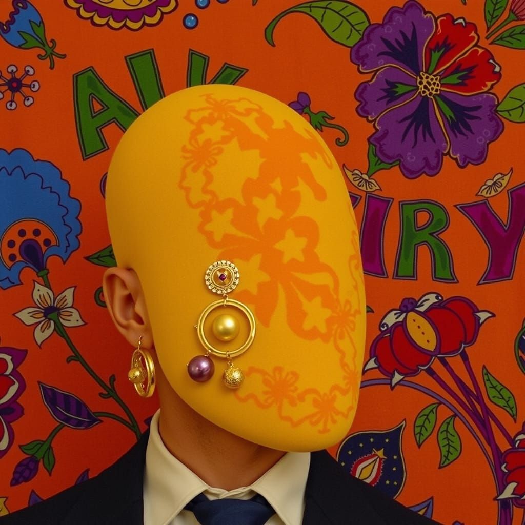 Psychedelic Garden Bloom in Bold Colors