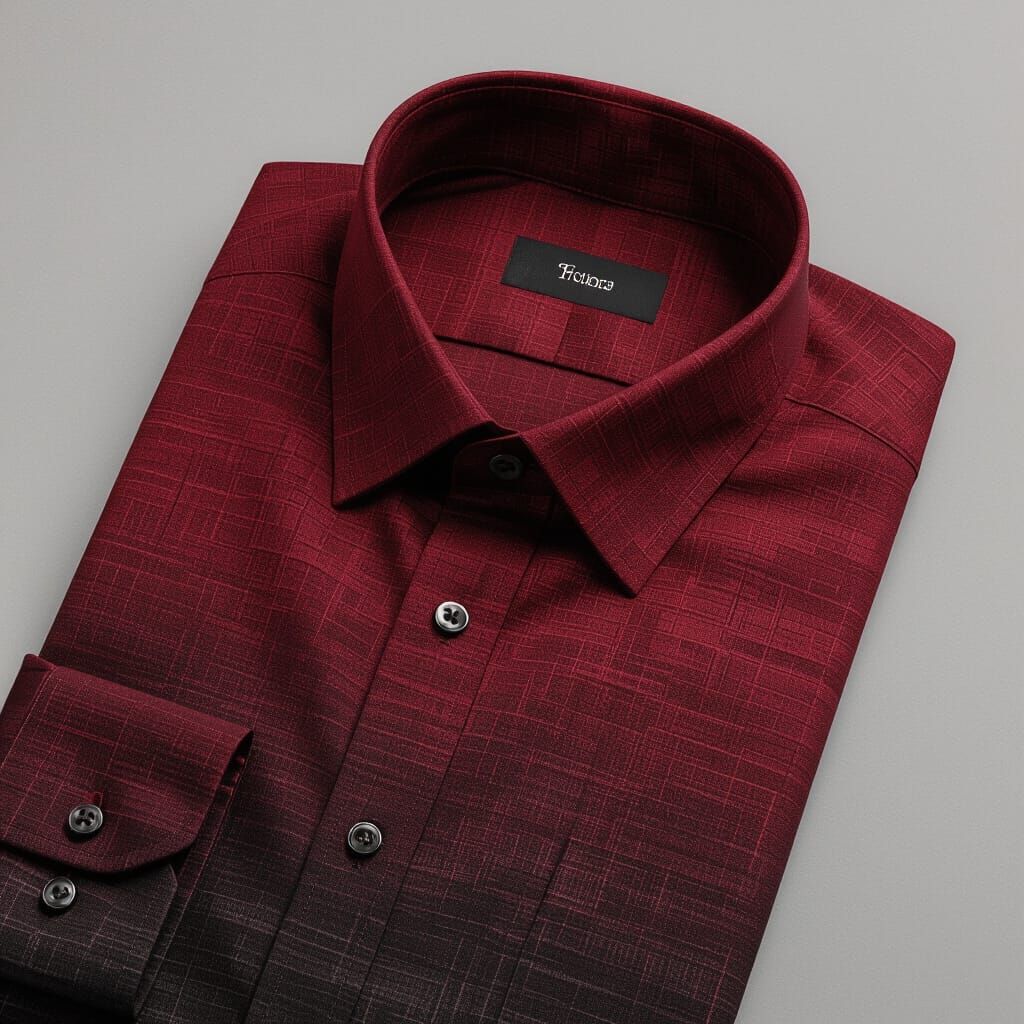 Premium Wine Red to Black Gradient Shirt Mockup
