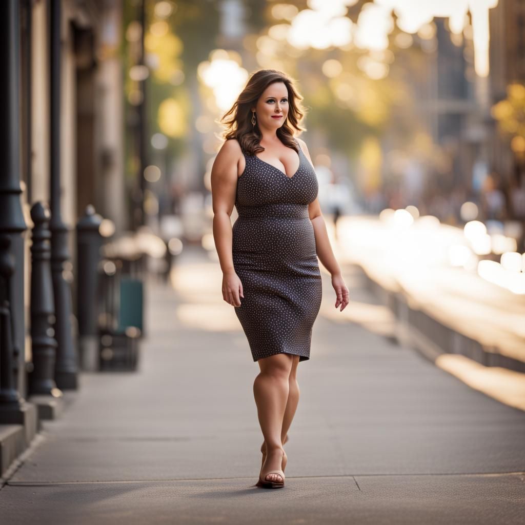 Curvy Woman in Mini Dress: Professional Photography
