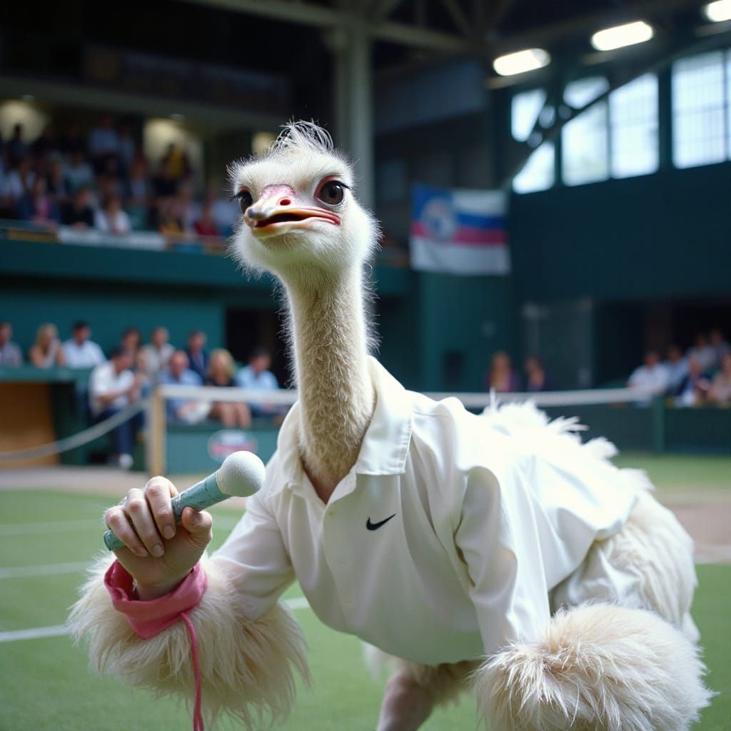 Martina, the ostrich