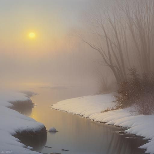 Winter Sun: An Oil Painting Landscape