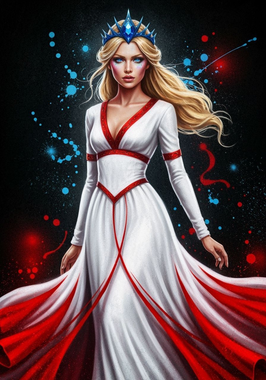 Norse Goddess of Love in Airbrush and Graffiti Art