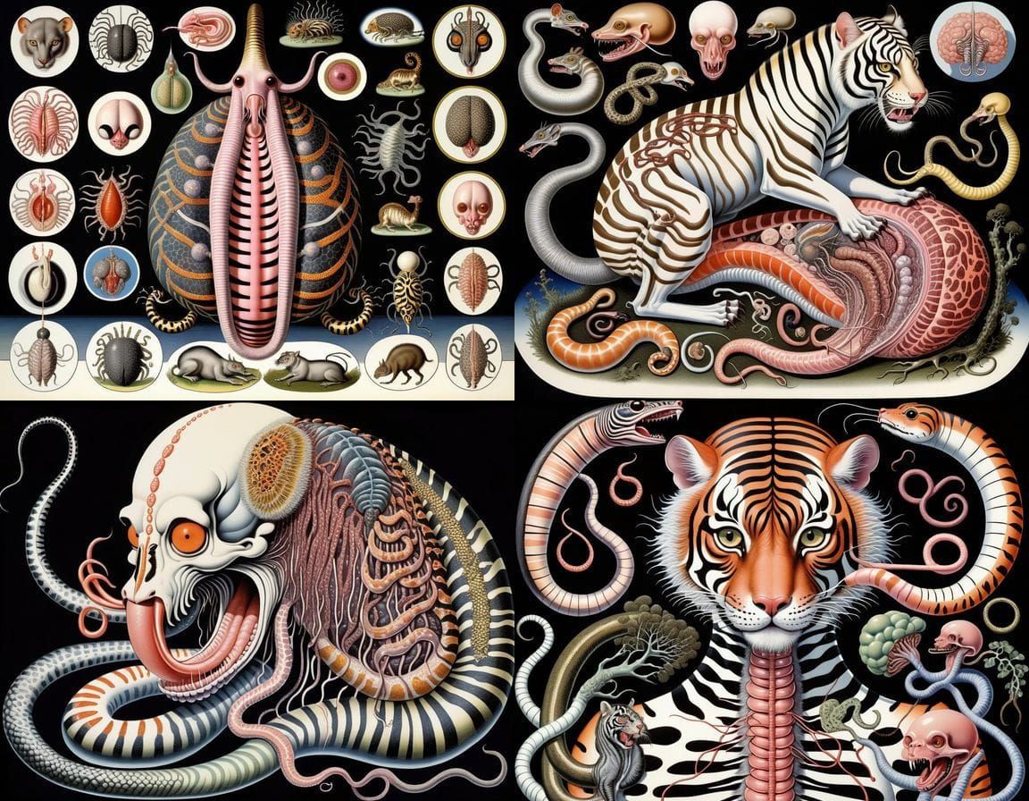 Surreal Entangled Anatomy Inspired by Nielsen and Larsson