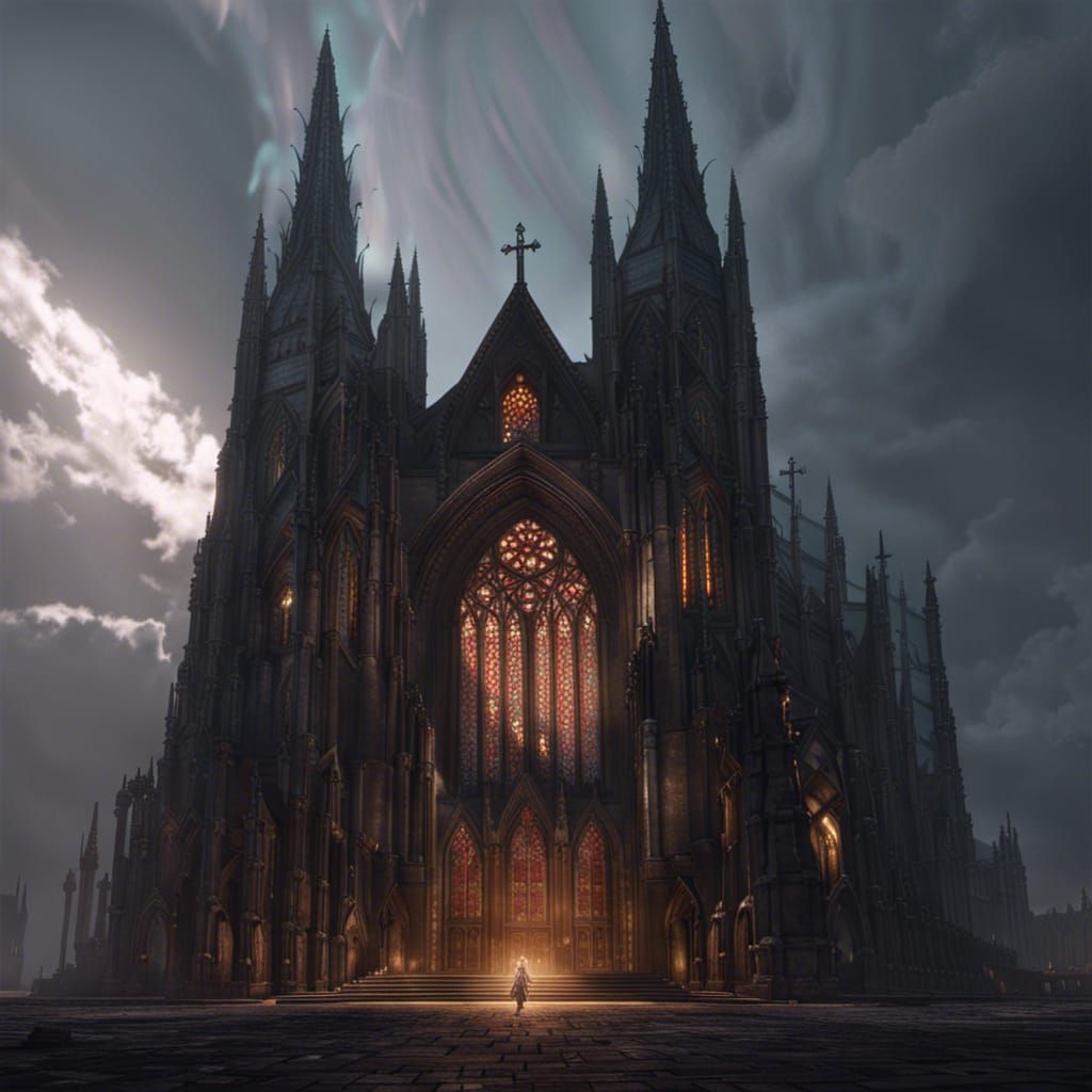 Gothic Church In The Evening Light