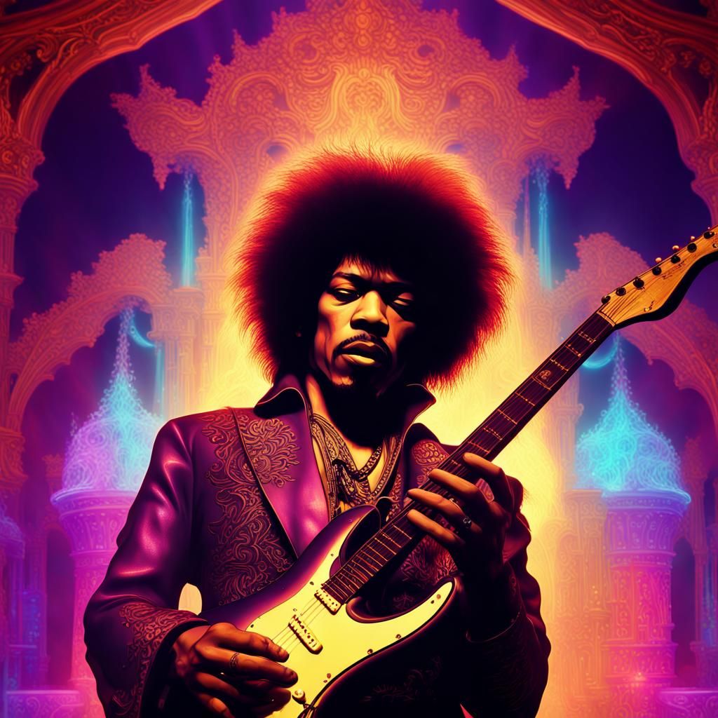 Holographic Jimi Hendrix at Spanish Castle, 8K