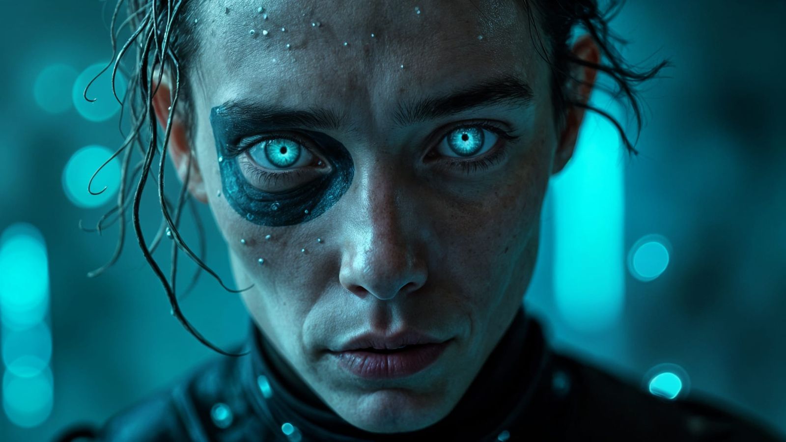 AI Construct Portrait: Digital Code and Human Skin