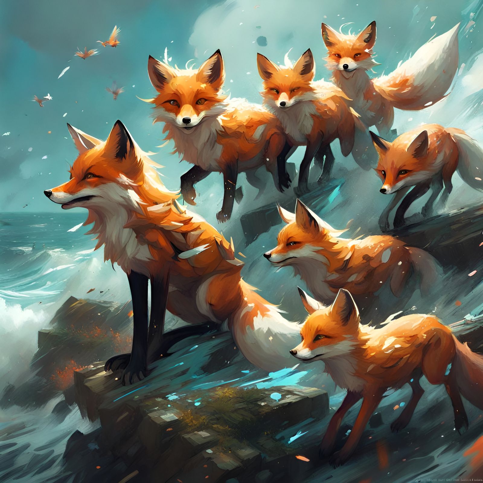 Magical Flying Foxes Over a Sea of Energy