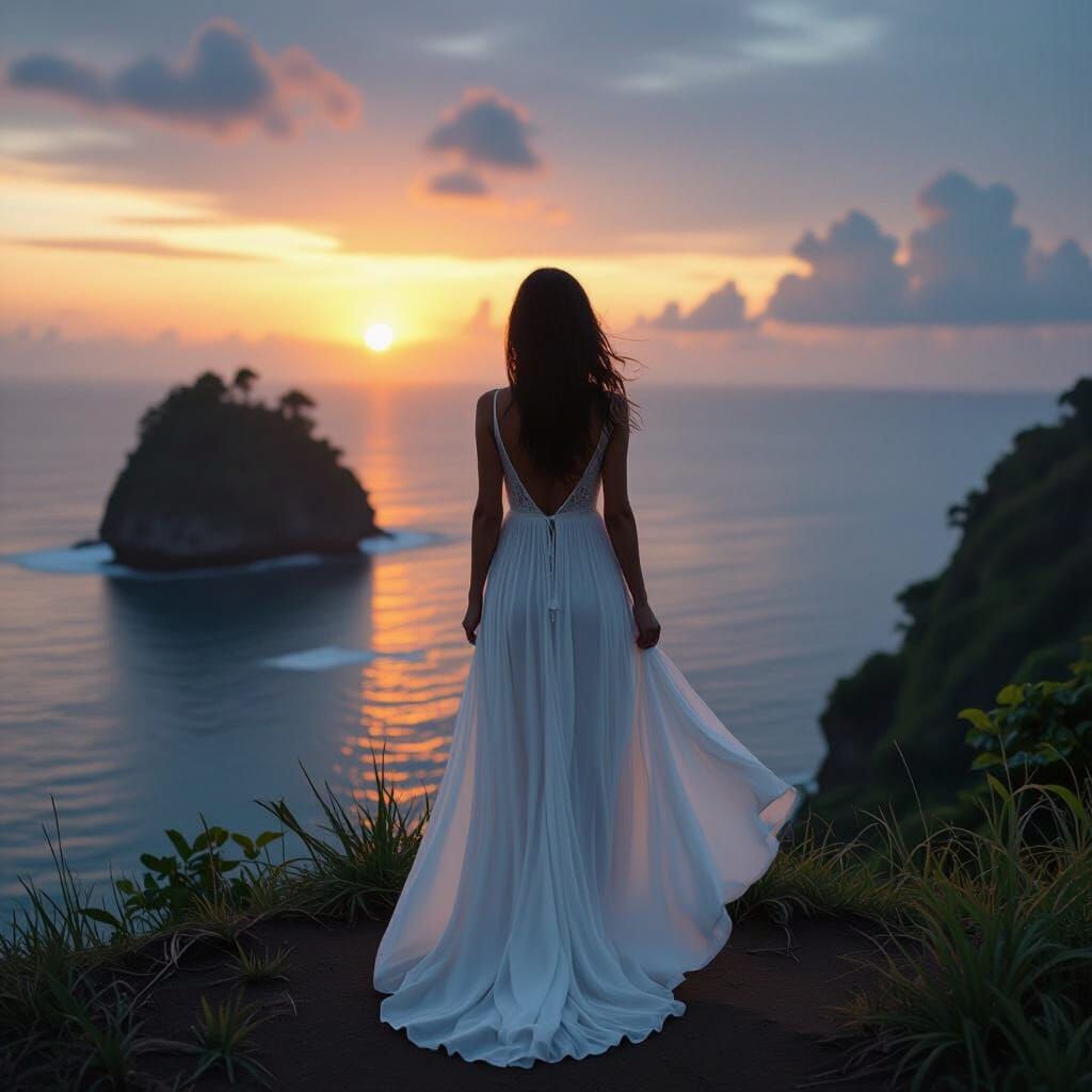 Nusa Penida at Dawn: Hyperrealistic Island View