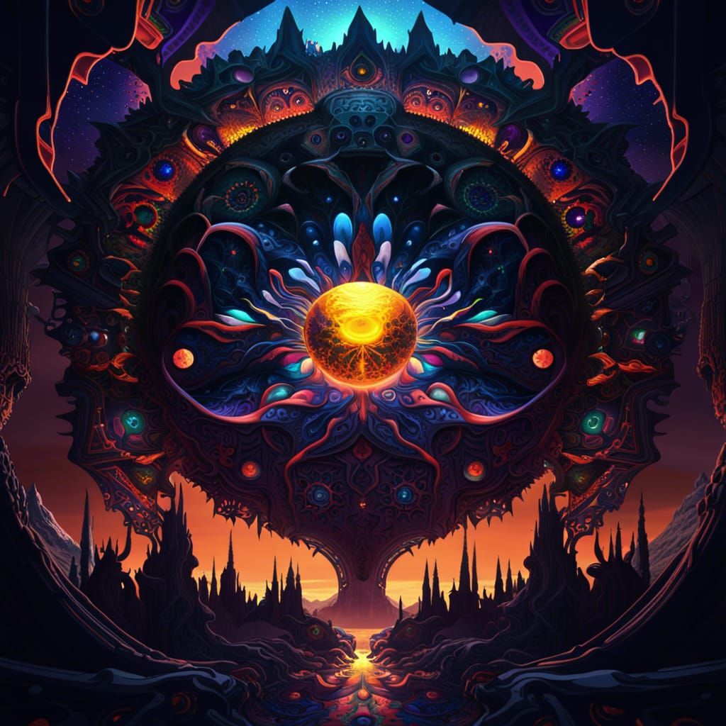 Psychedelic Alien World Concept Art in 8K