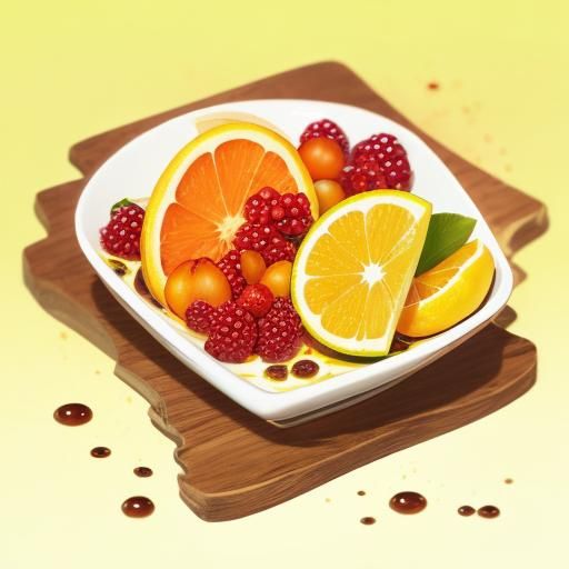 Exotic Fruit Still Life in Matisse Style