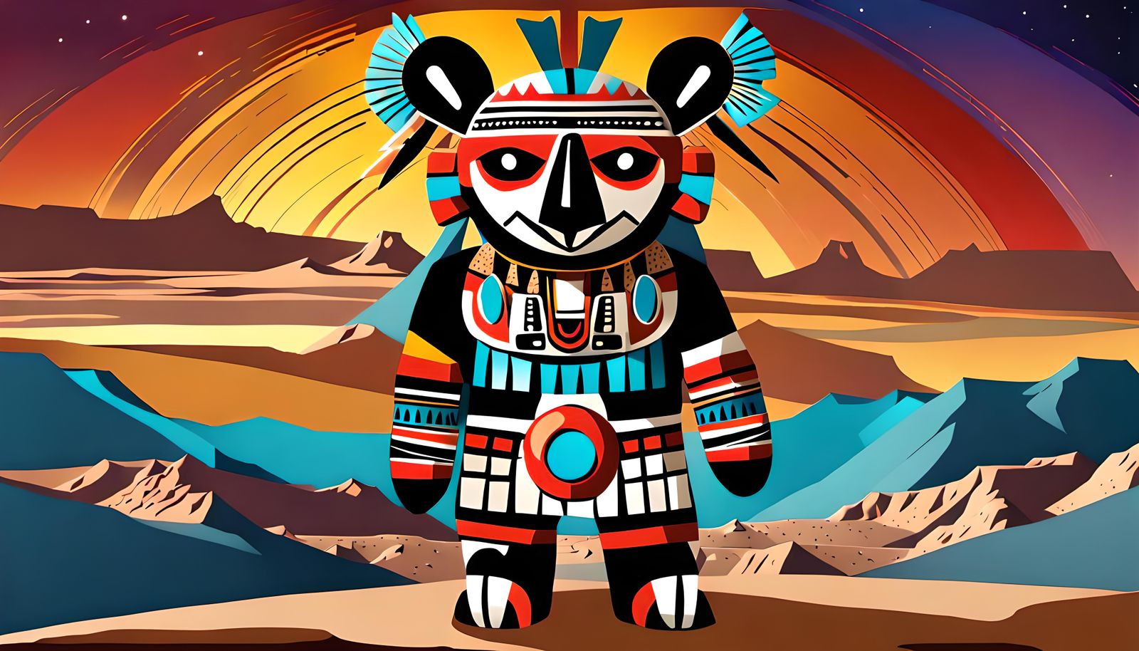 Hopi Bear Katsina Doll in Grand Canyon