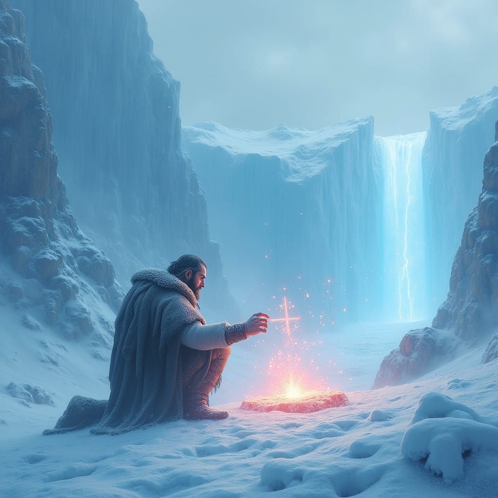 Ethereal Barrier in Ancient Tundra Shrine