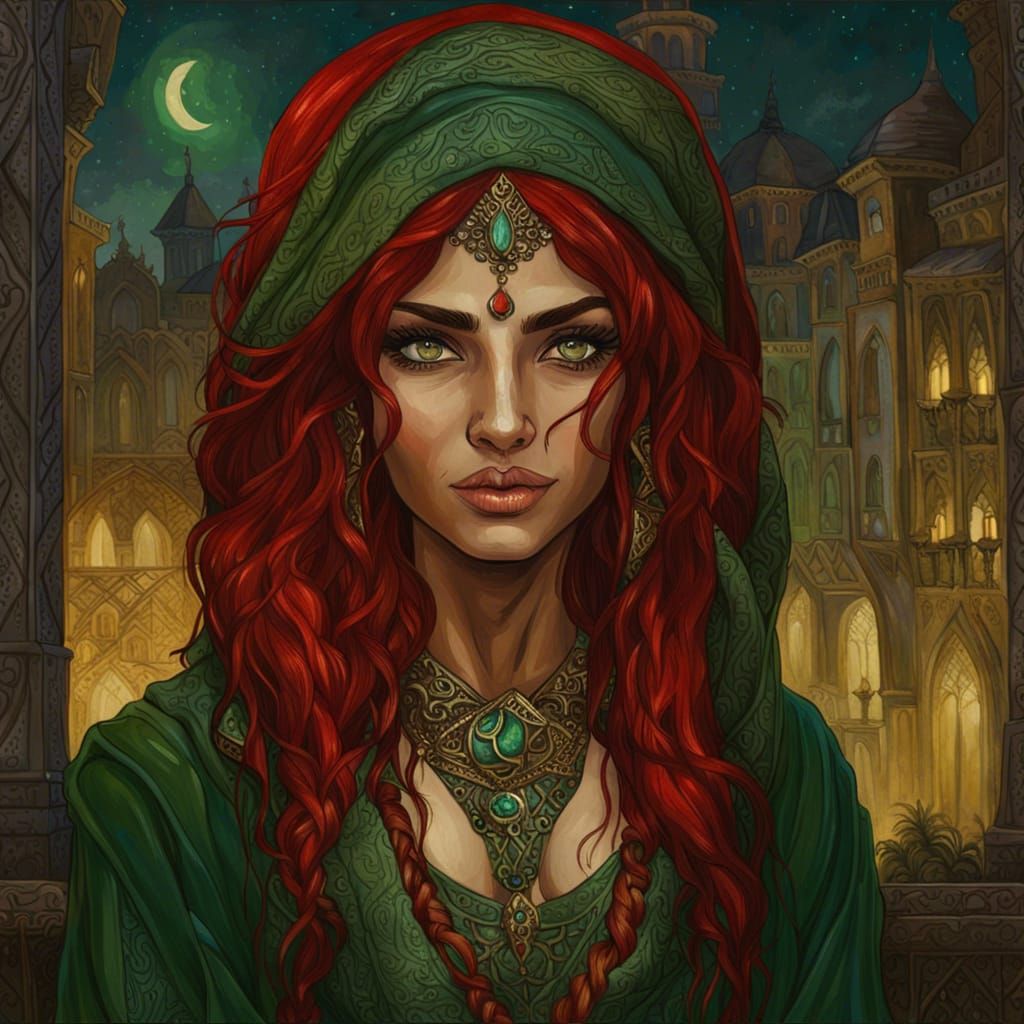 Arabian Gnome Rogue Portrait in Ethereal Fantasy Style
