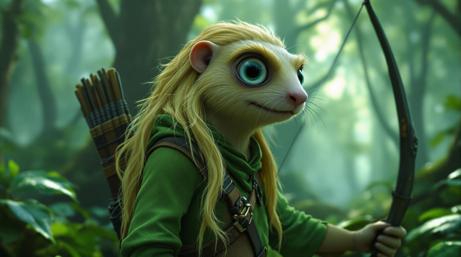 Giant Eyed Gopher Archer in Hyper-Realistic 3D