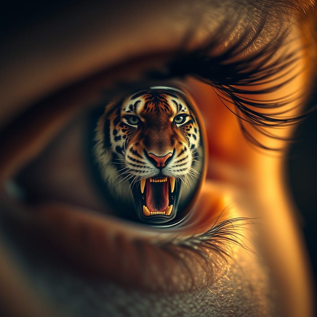 Eyes that See the Majesty of a Roaring Tiger