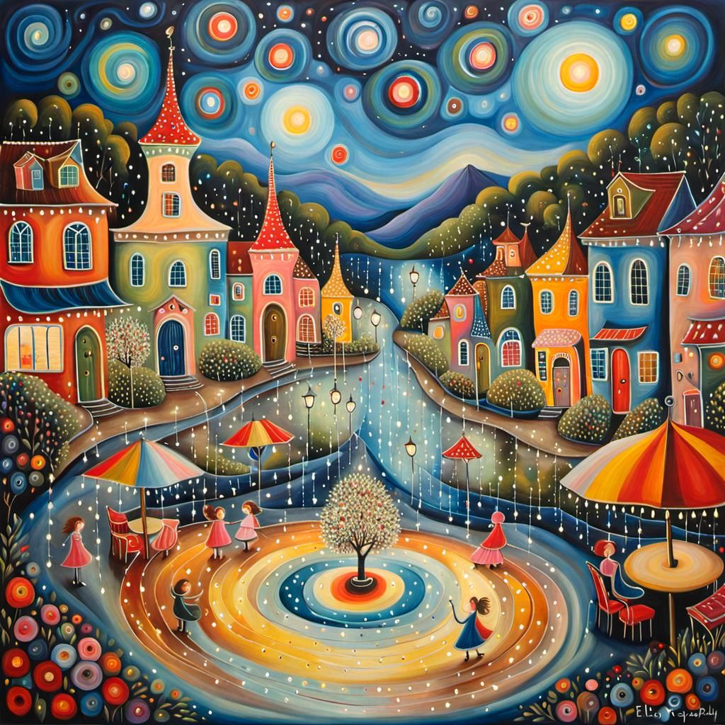 Whimsical Fairy Playground with Abstract Details