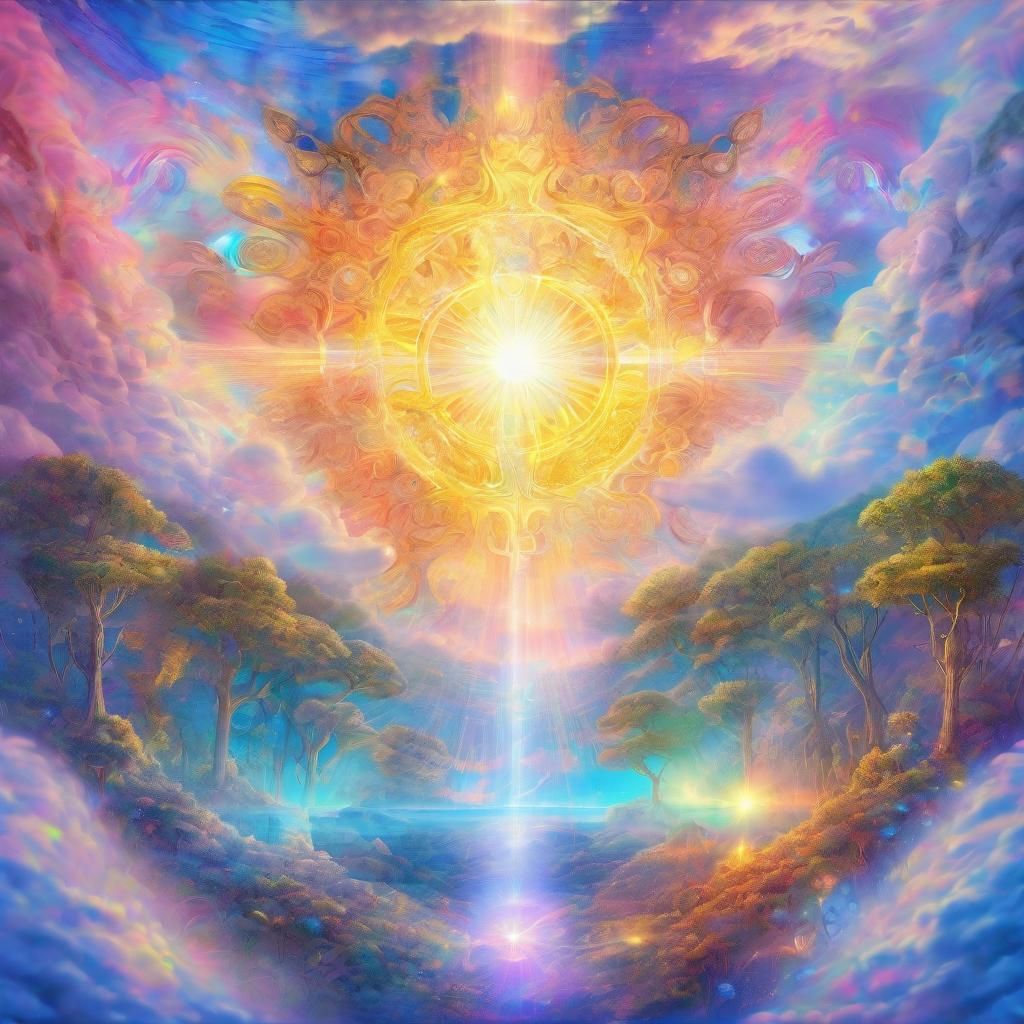 Dreamlike Island in the Sky: A Cosmic Illustration