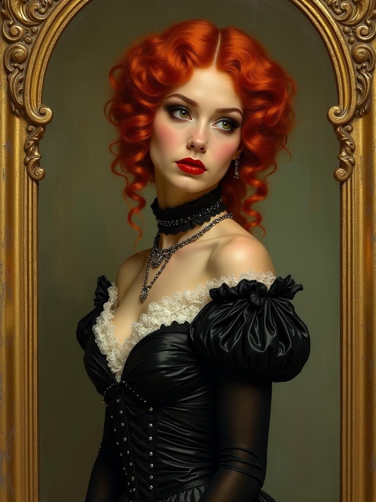 Victorian Vampire Mina Harker in Dreamy Vignettes