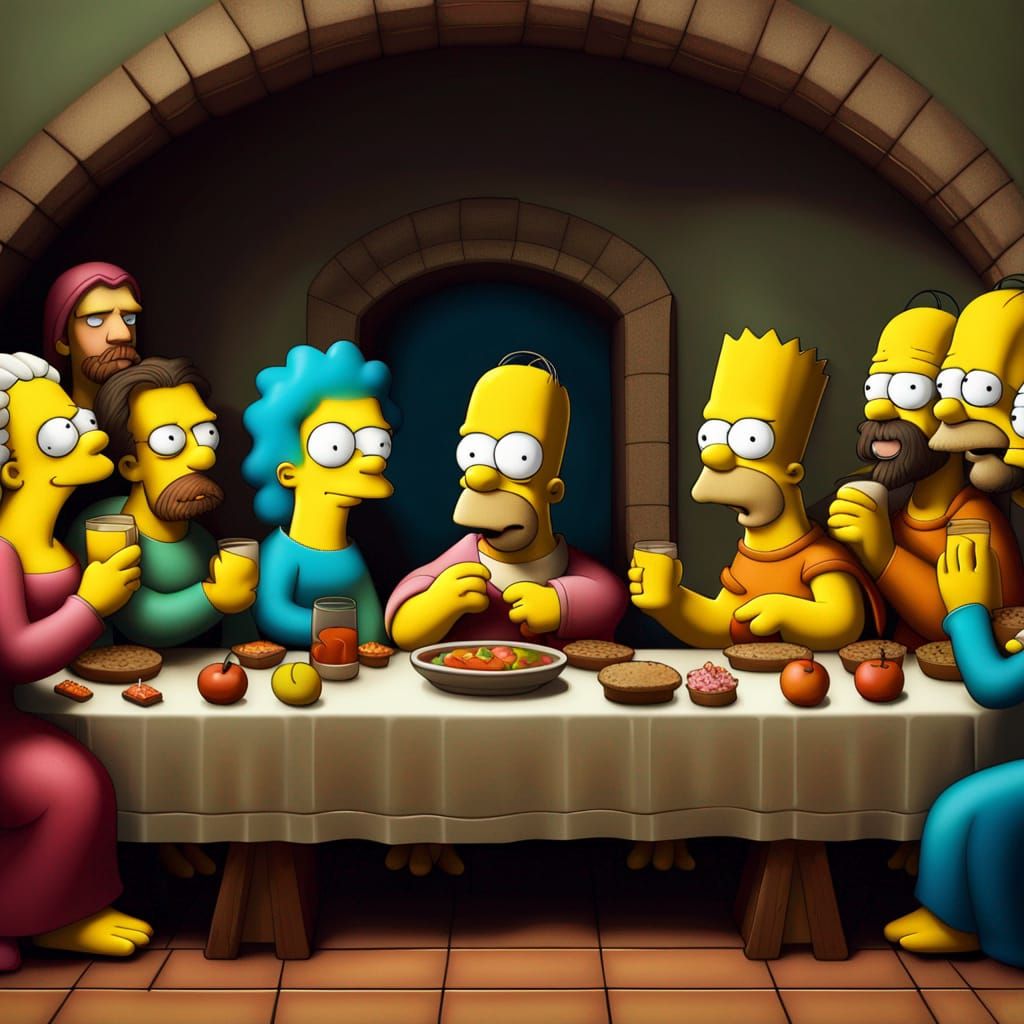 The Simpsons Last Supper