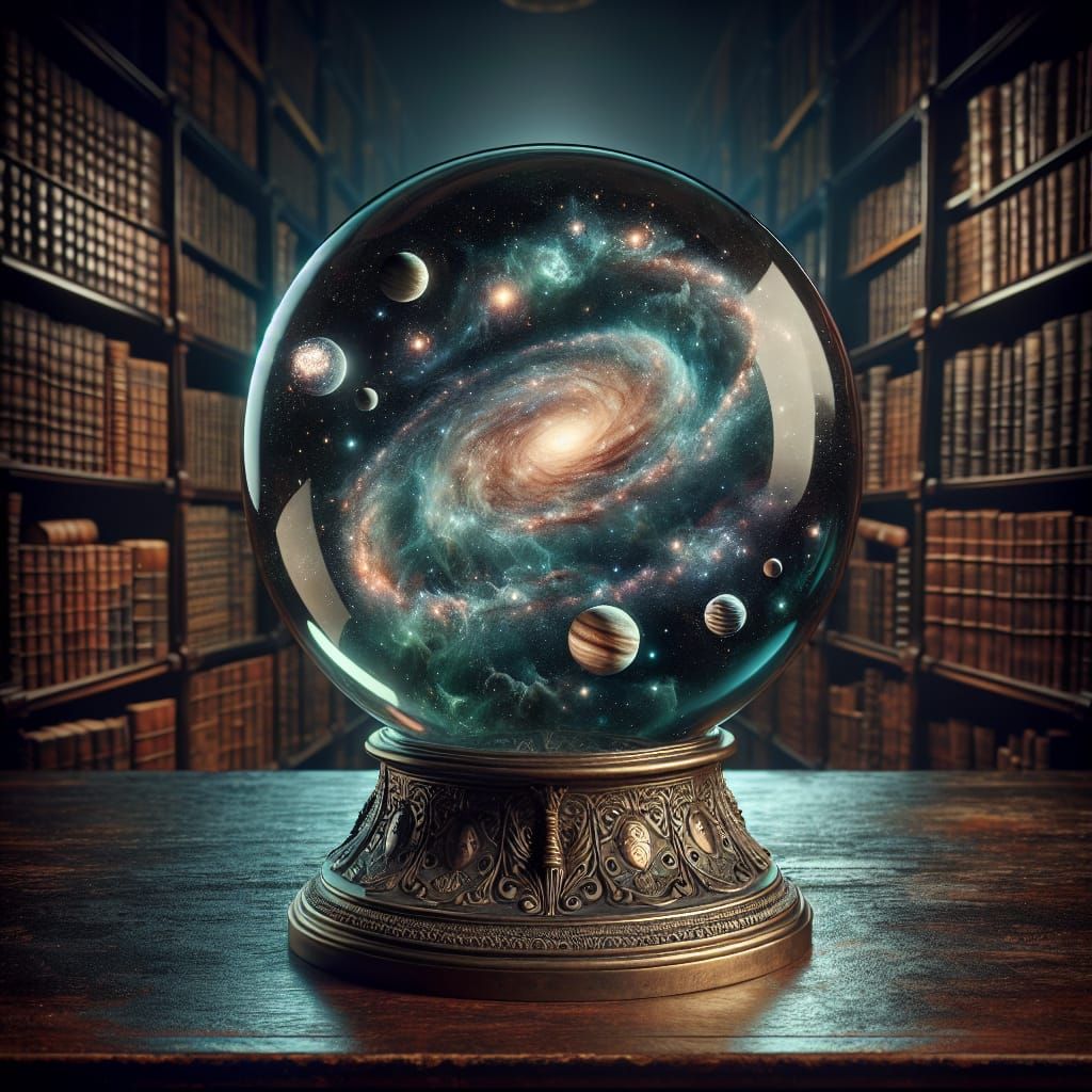 Infinite Universe Inside Glass Orb