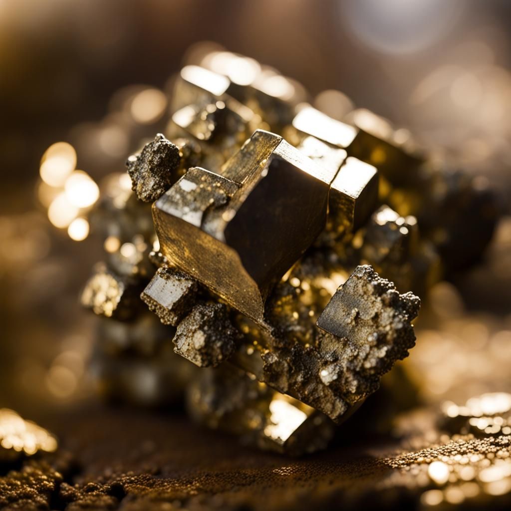 Pyrite Specimen in Professional Photography Style