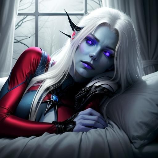 Dreamlike Cinematic Lich with Blue Skin