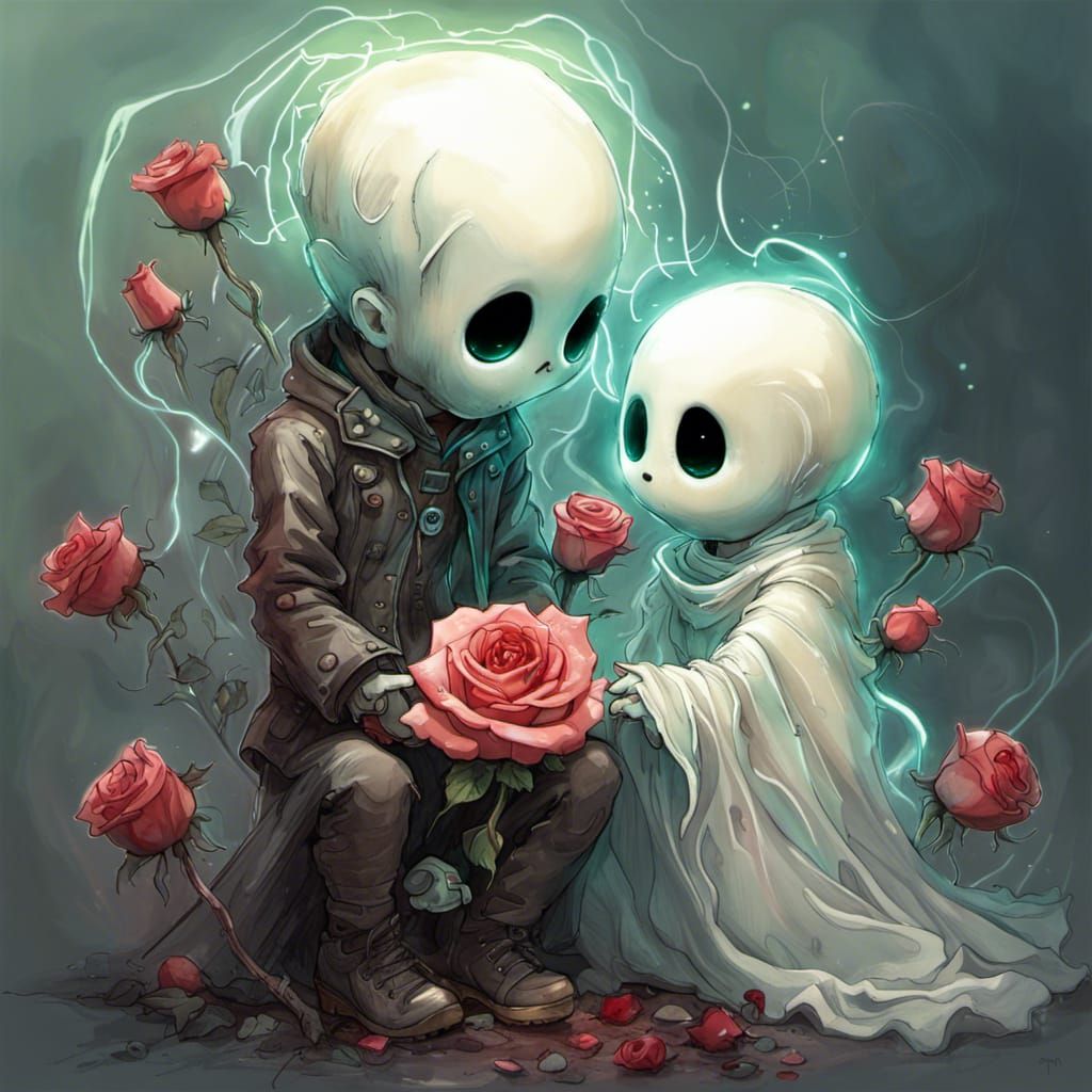 Ghostly Proposal in Fantasycore Style