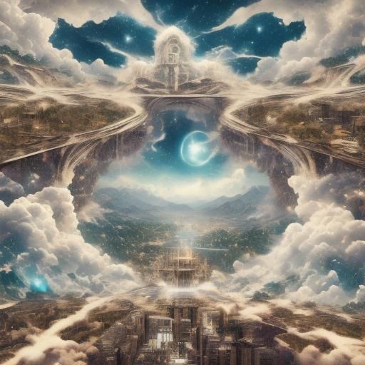 Dreamy Skyscape with Sparkling Light